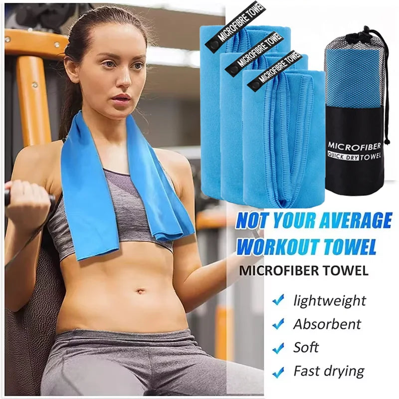 Luxury Microfiber Sports Towel – Quick-Dry Super Soft for Gym, Beach & Travel