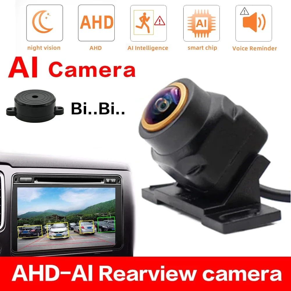 AI Smart Backup Camera | 170° Fisheye AHD 1080P with ADAS Obstacle Detection