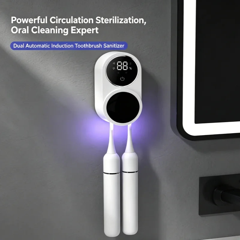 UV Toothbrush Sterilizer Case – Portable Rechargeable Travel Sanitizer