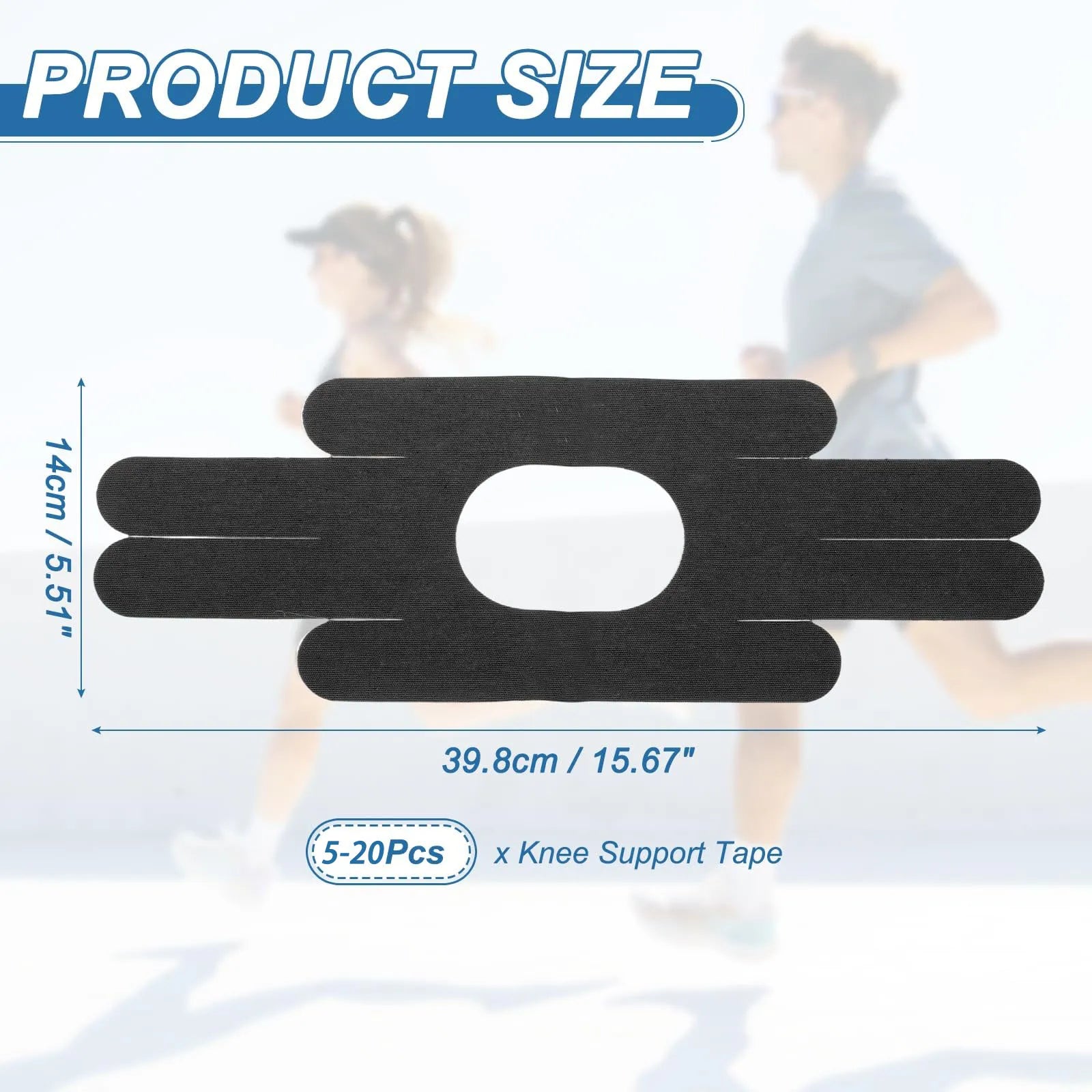 Kinesiology Knee Tape – Elastic Pain Relief & Athletic Recovery Strips