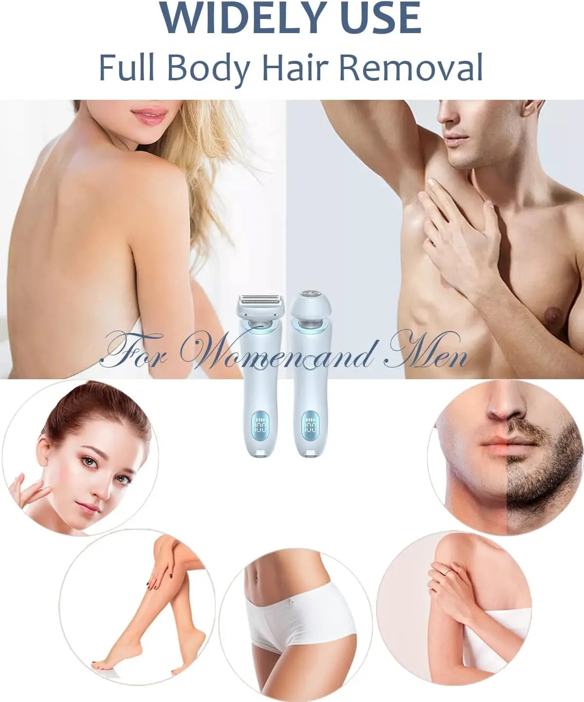 Women’s 2-in-1 Electric Shaver – Wet & Dry Painless Hair Removal