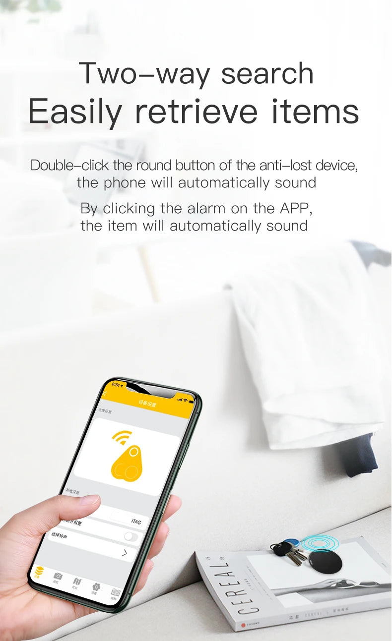 Mini GPS Bluetooth Tracker – Anti-Lost Keychain for Keys, Pets & Wallet