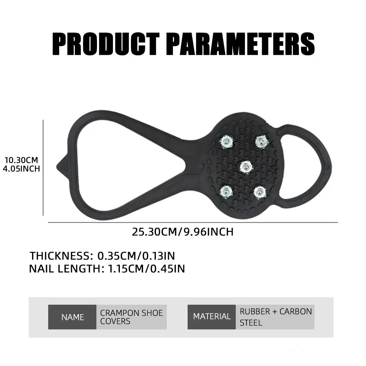 5-Stud Ice & Snow Shoe Grips