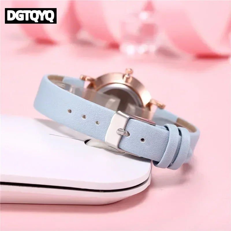 Luxury Watches for Women Luminous Retro Female Watch Ladies Belt Back Light Leather Strap Quartz Wristwatches Montre Femme