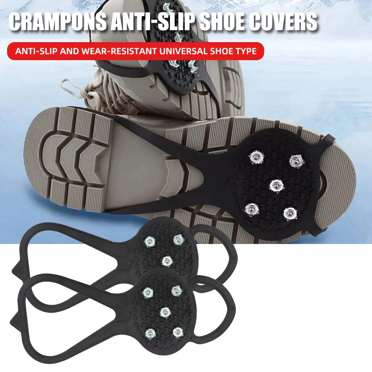 5-Stud Ice & Snow Shoe Grips