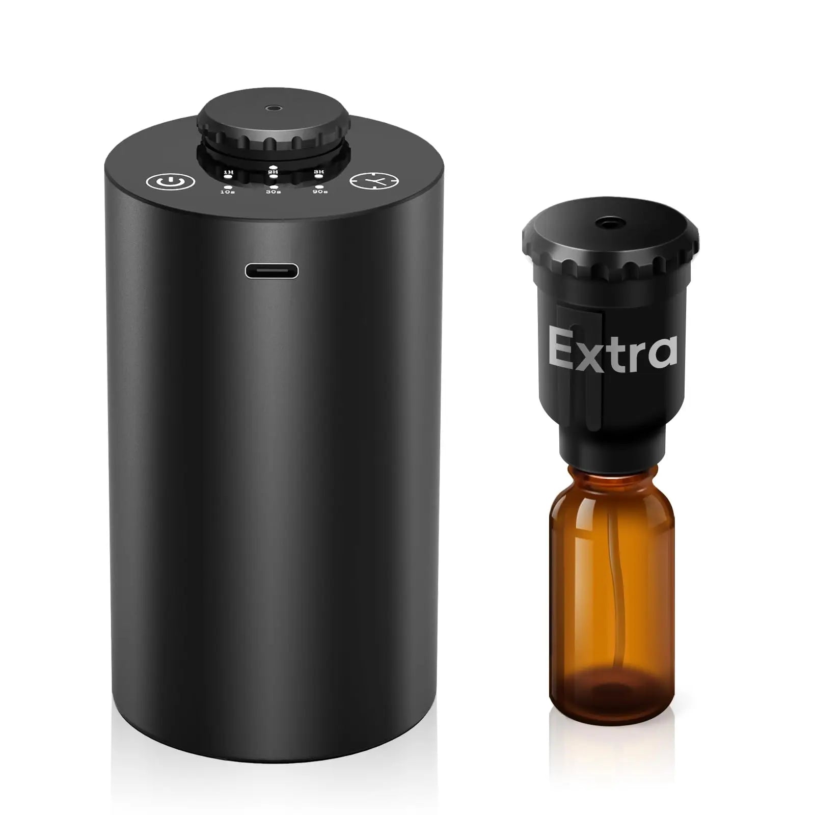Rechargeable Waterless Essential Oil Diffuser Cordless Aromatherapy Car Diffuser with Timing Setting and 3 Fragrance Levels