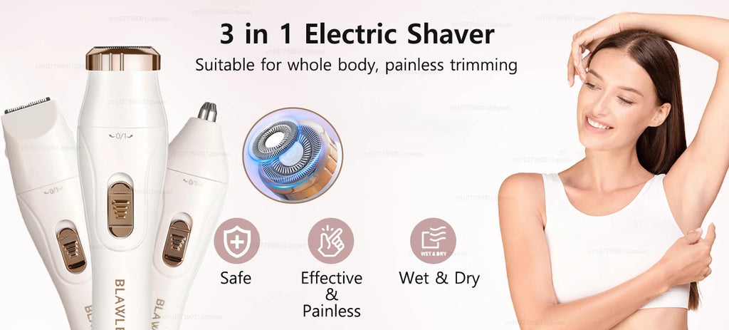 Portable Epilator for Women – Painless Hair Removal for Face & Body