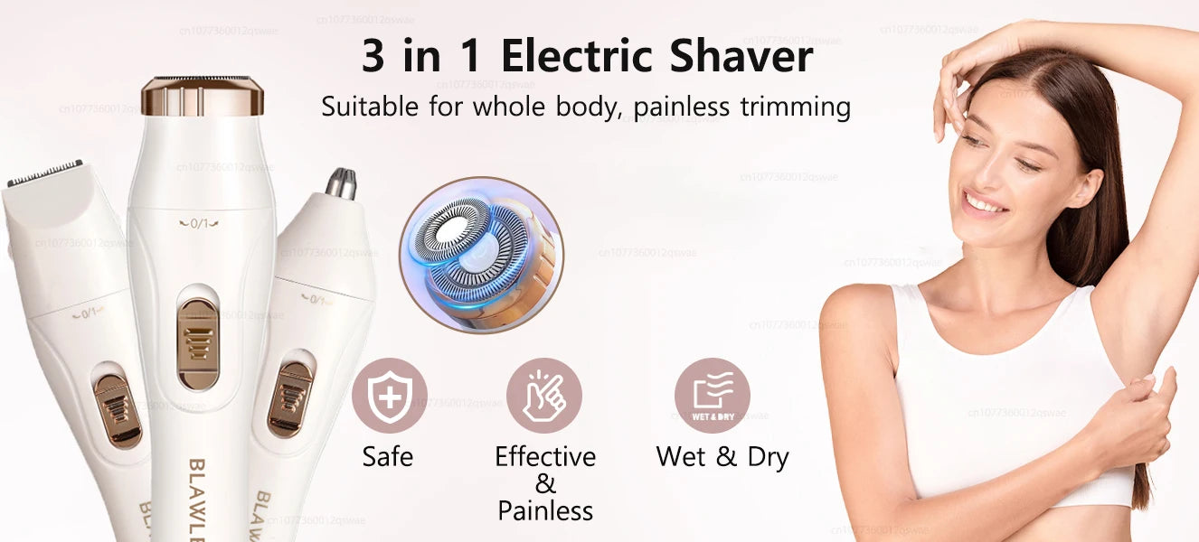 Portable Epilator for Women – Painless Hair Removal for Face & Body