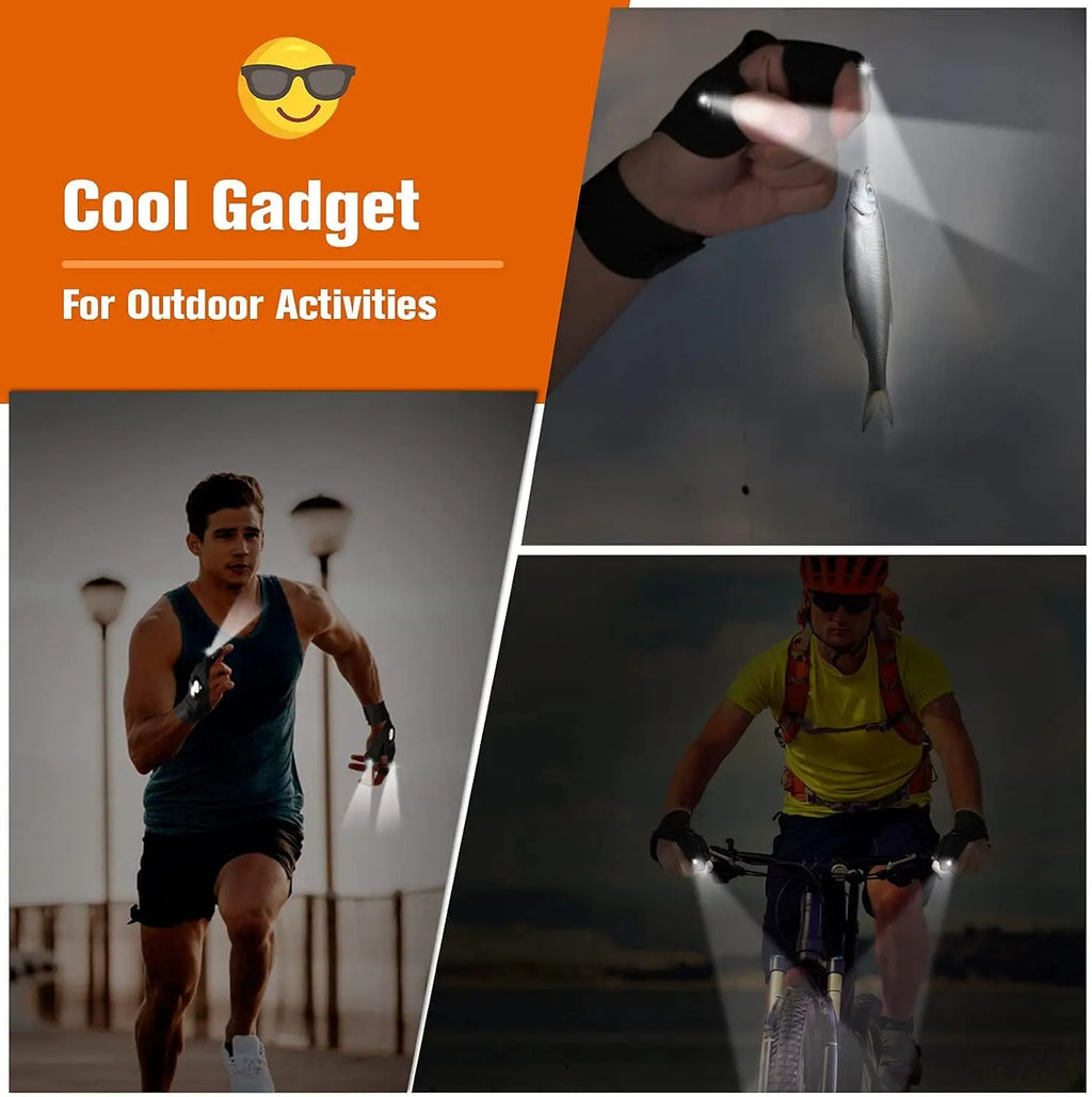 Hands-Free LED Flashlight Gloves
