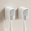 A simple wind-driven toothbrush holder with a cover, dust-proof box, no need to drill holes, wall mounted electric toothbrush ho