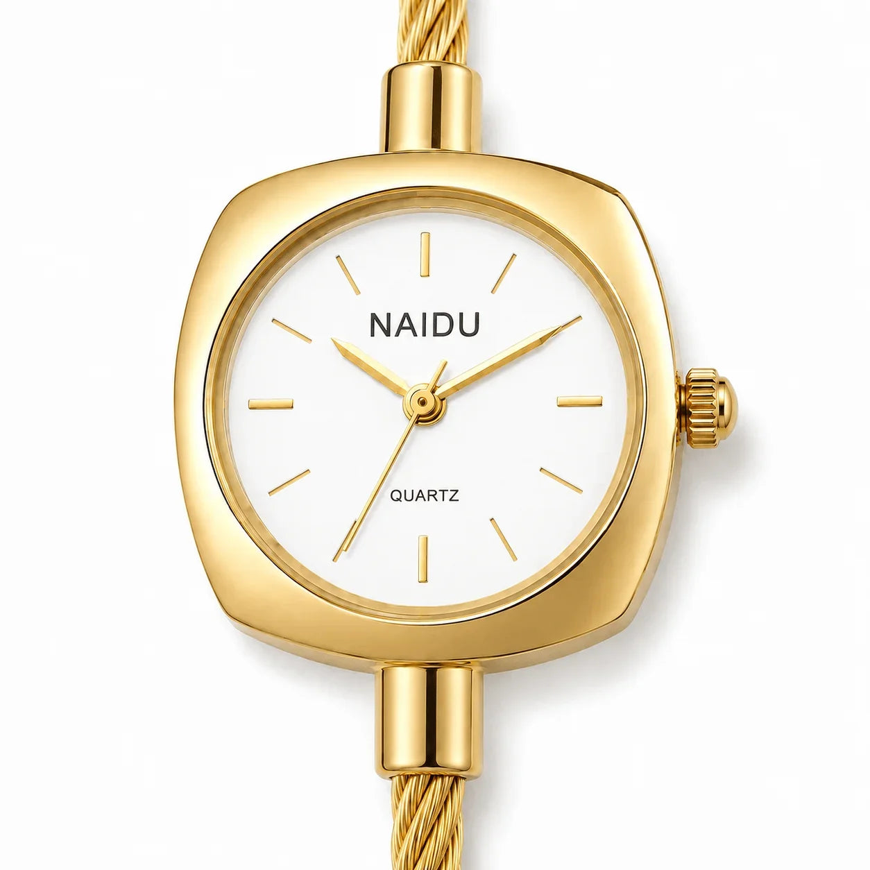 Women's Gold Bangle Watch – Luxury Stainless Steel Quartz