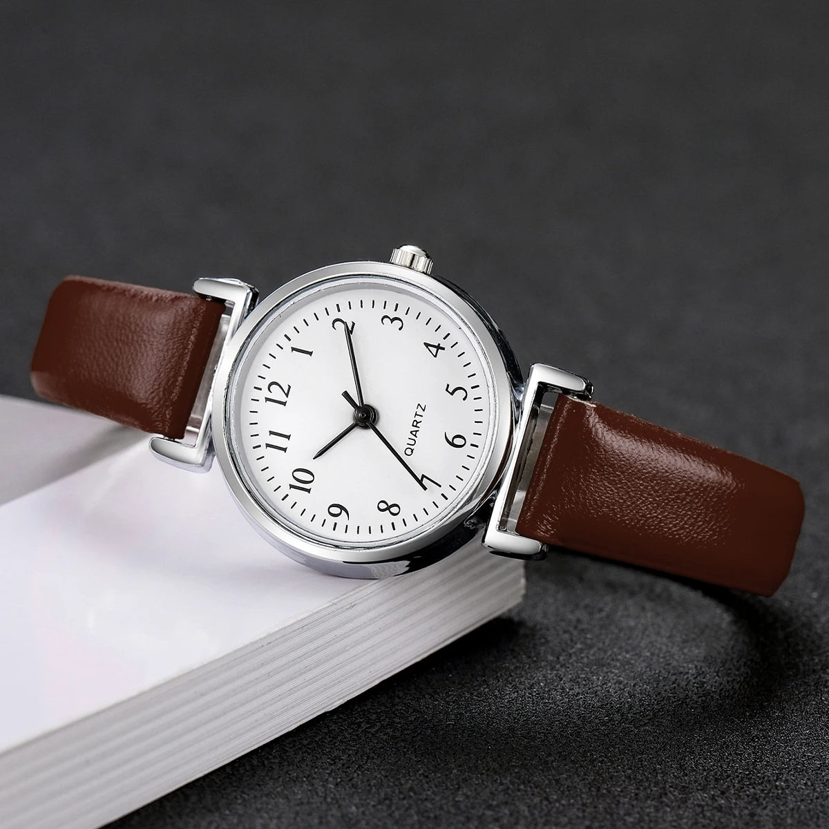 Fashion Small Dial Women's Quartz Watch – Leather Band Analog Wristwatch