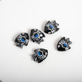Handmade Black Pattern Fish Ceramic Beads – Painted DIY Loose Beads for Bracelet & Necklace (5pcs)