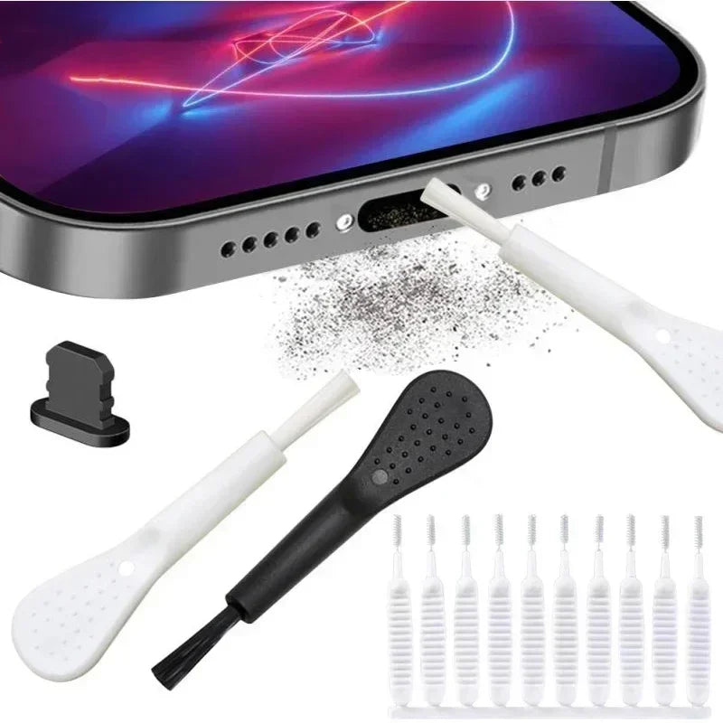 Phone Cleaning Kit | Speaker & Charging Port Brush for iPhone, Samsung & Type-C