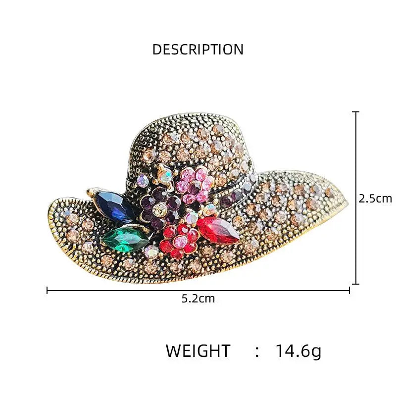 Vintage Alloy Inlaid Rhinestone Flower