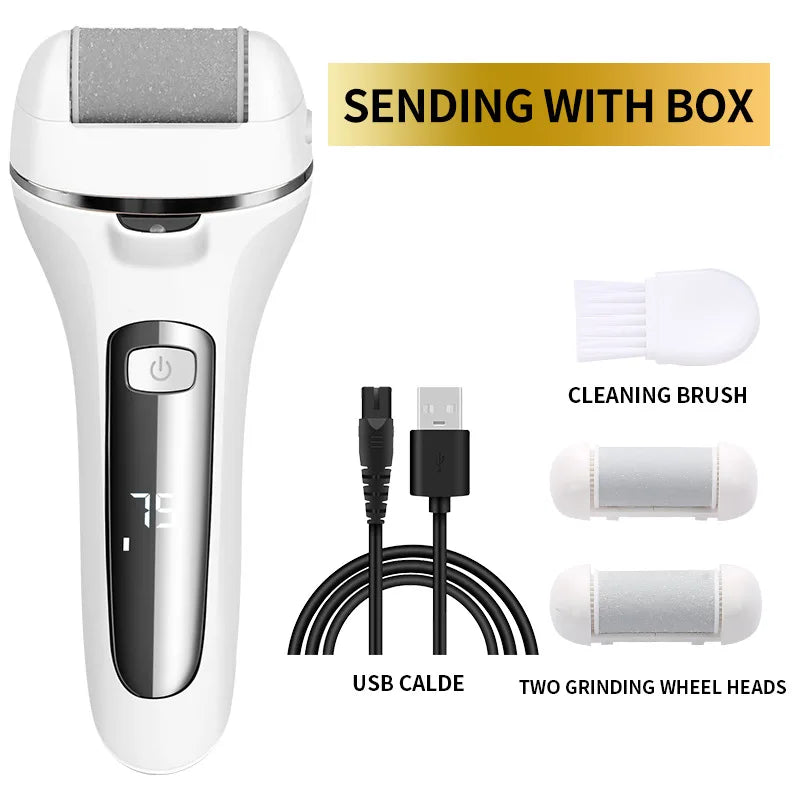 Electric Foot Callus Remover | 18-in-1 Pedicure Kit with 3 Roller Heads