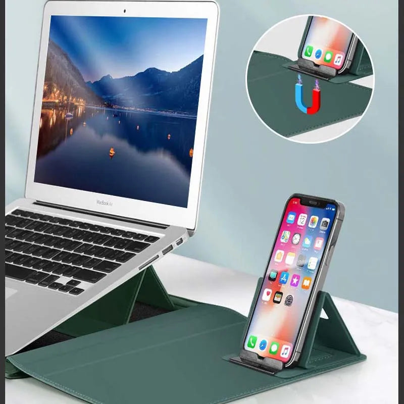 Laptop Sleeve for Infinix XBOOK B15 15.6inch – Foldable Stand, Mouse Pad & Phone Holder All-in-One