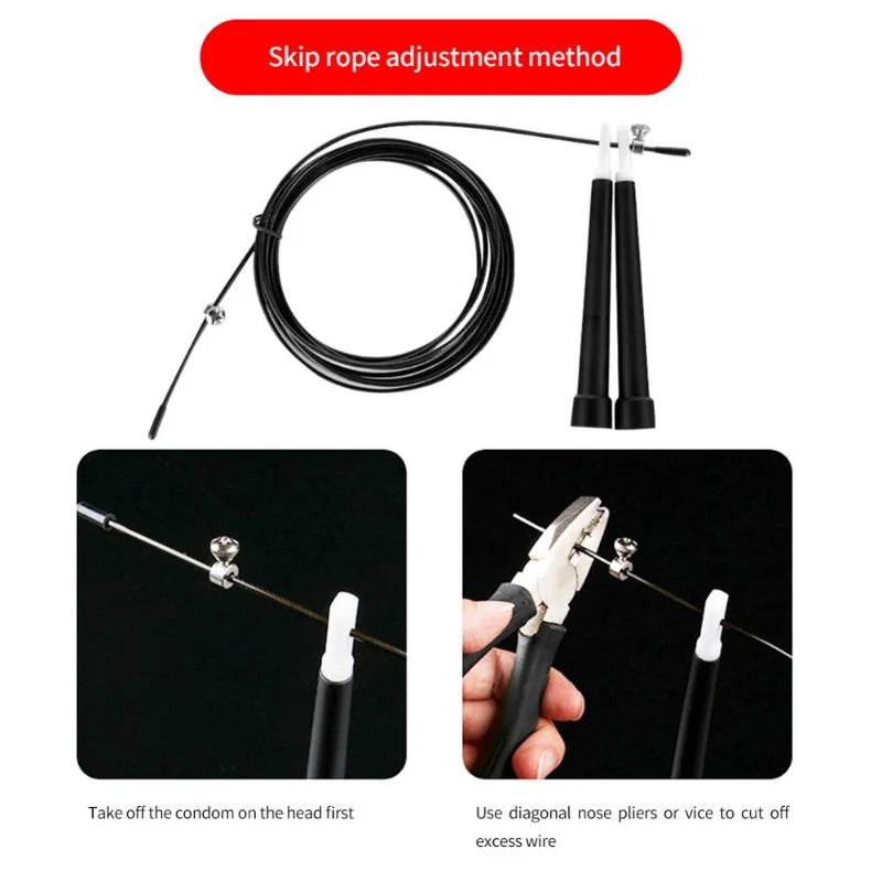 Steel Wire Speed Jump Rope – 3M Cable Fitness Skipping Rope