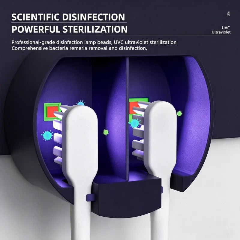 UV Toothbrush Sterilizer Case – Portable Rechargeable Travel Sanitizer