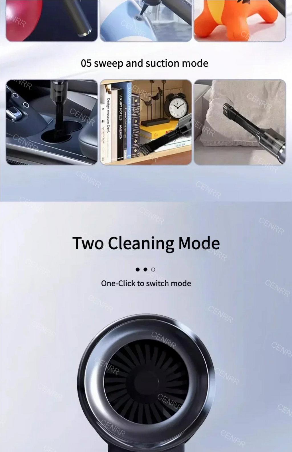 CENRR Car Vacuum Cleaner 210,000PA | Powerful Handheld Wireless Blower