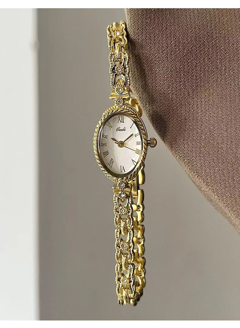 Gold Bracelet Watch for Women – Waterproof Fashion Quartz