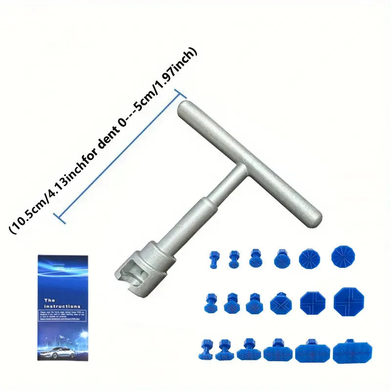 T-Handle Dent Repair Kit with 18 Glue Tabs