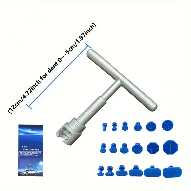 T-Handle Dent Repair Kit with 18 Glue Tabs
