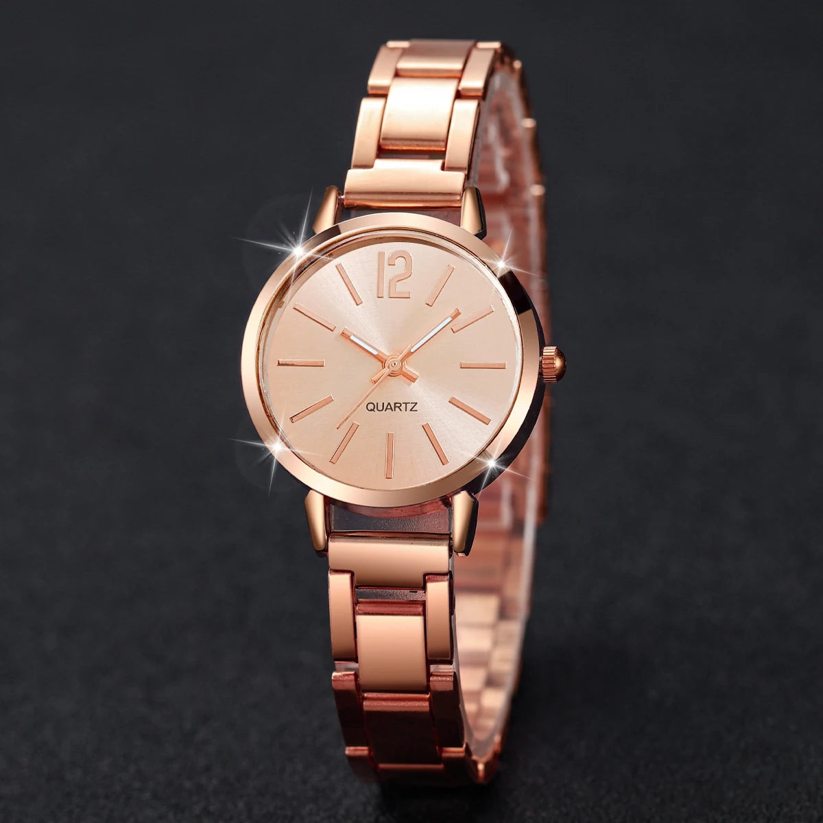 Fashion Women's Stainless Steel Quartz Watch – Analog Wristwatch Set 1/3PCS