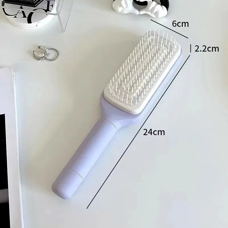 Self-Cleaning Hairbrush – One-Click Hair Removal Detangling Brush