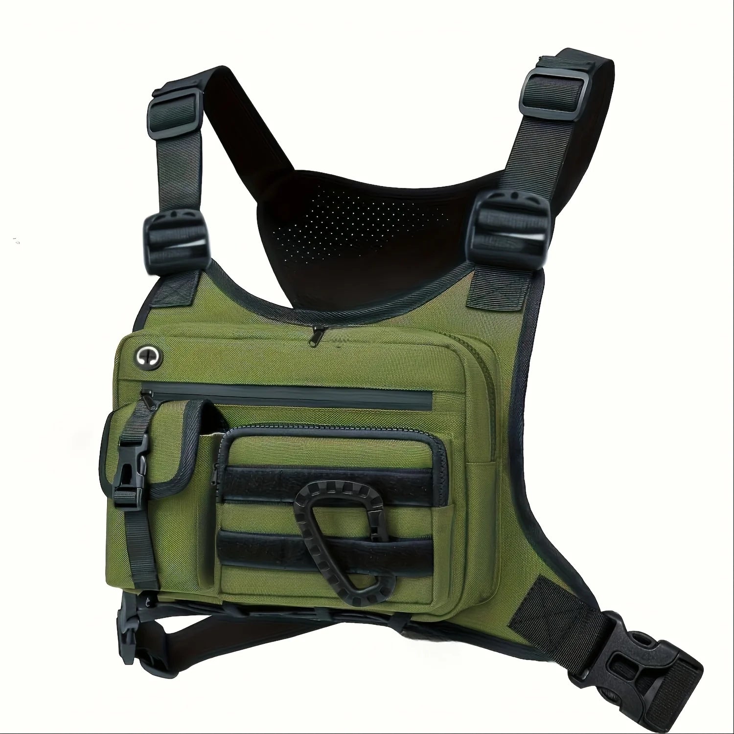 Tactical Running Vest Bag – 6-Pocket Chest Pack for Running & Hiking