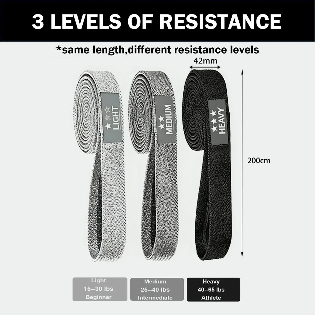 Long Fabric Resistance Loop Band – Full Body Gym & Yoga Training