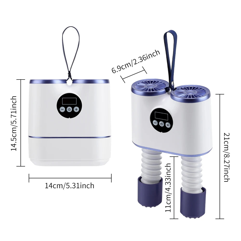 Intelligent Shoe Dryer with Adjustable Timer Fast Dry 360° Warm Airflow Household Shoe Warmer Heating Device for Boots Sneaker