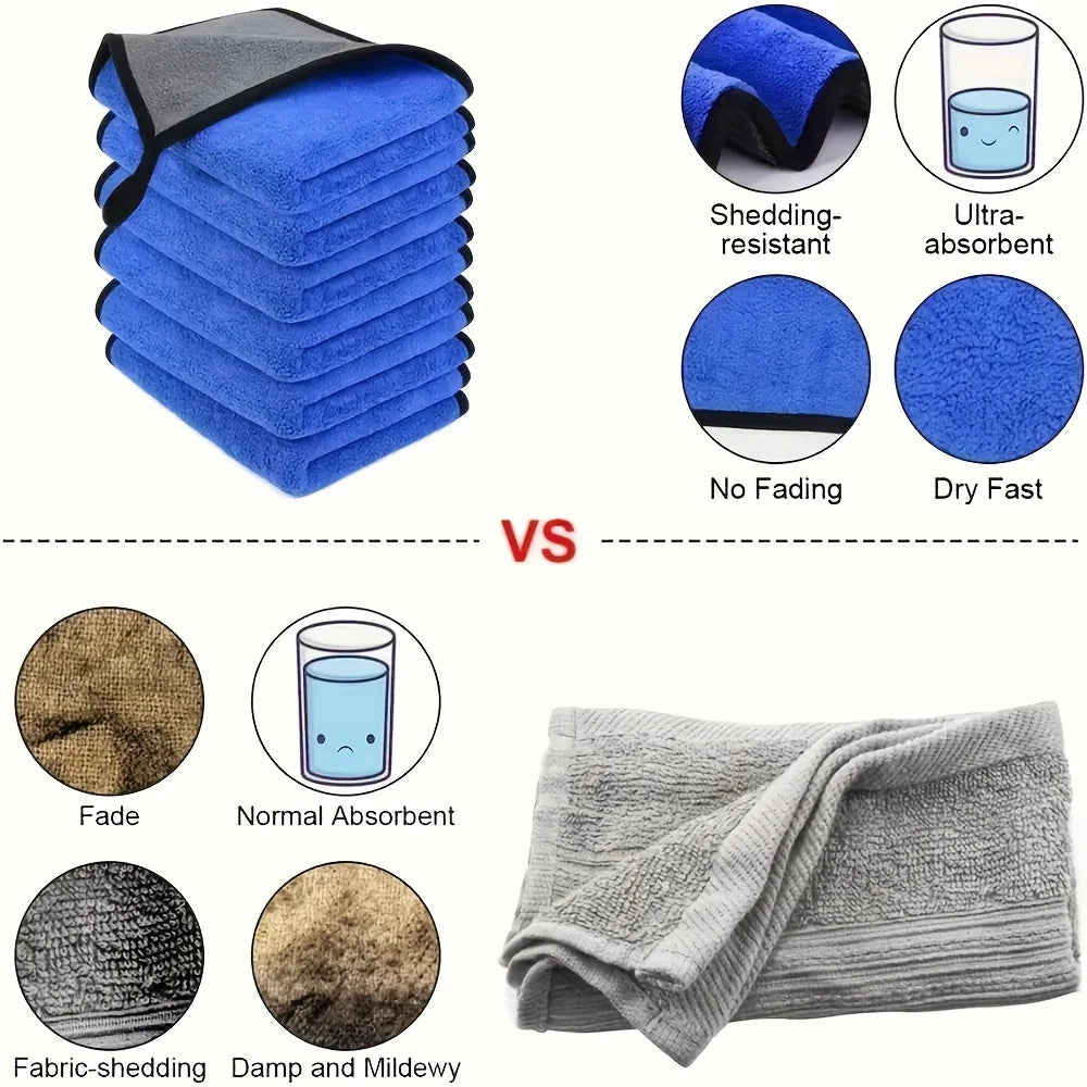 Microfiber Car Cleaning Towels | Ultra Absorbent Auto Detailing & Drying Cloth