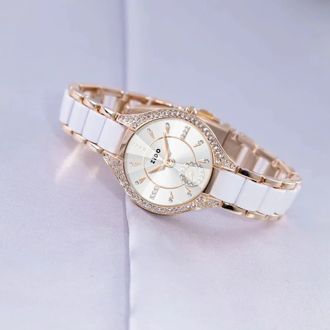 Retro Diamond Women's Watch – Waterproof Light Luxury Stainless Steel