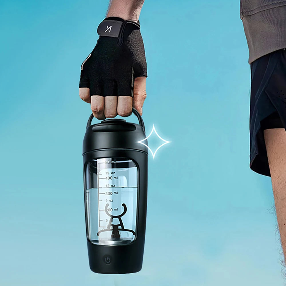 Electric Protein Shaker Bottle – 650ml USB Rechargeable Blender Cup