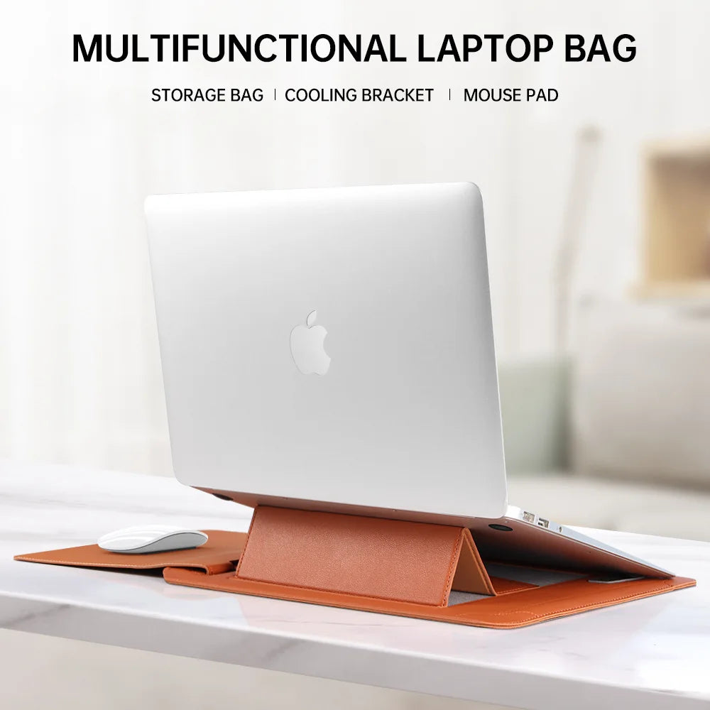 Laptop Sleeve for Infinix XBOOK B15 15.6inch – Foldable Stand, Mouse Pad & Phone Holder All-in-One