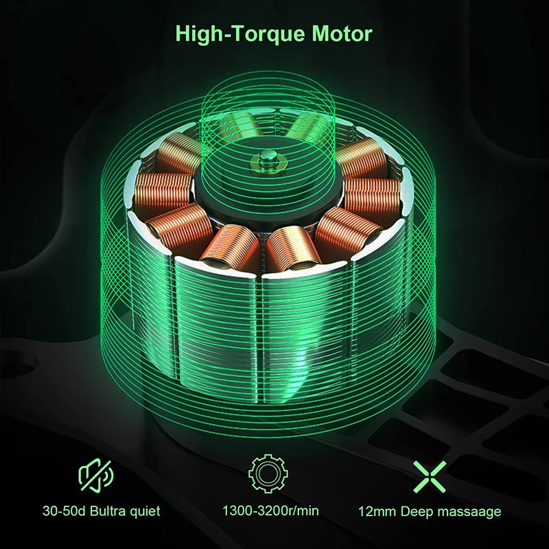Electric Deep Tissue Massage Gun | 8 Heads for Full Body Muscle Recovery