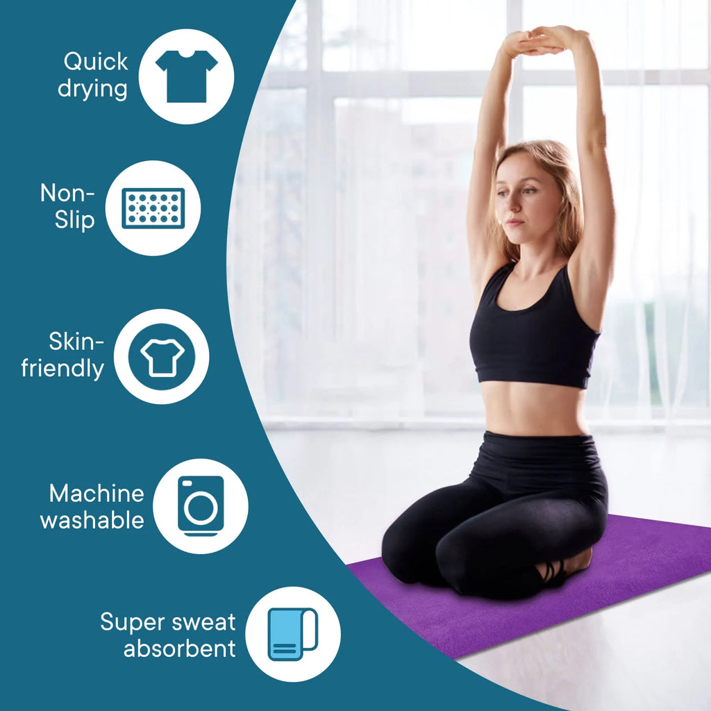 Non-Slip Hot Yoga Towel – Sweat-Absorbent Mat for Yoga, Pilates & Fitness