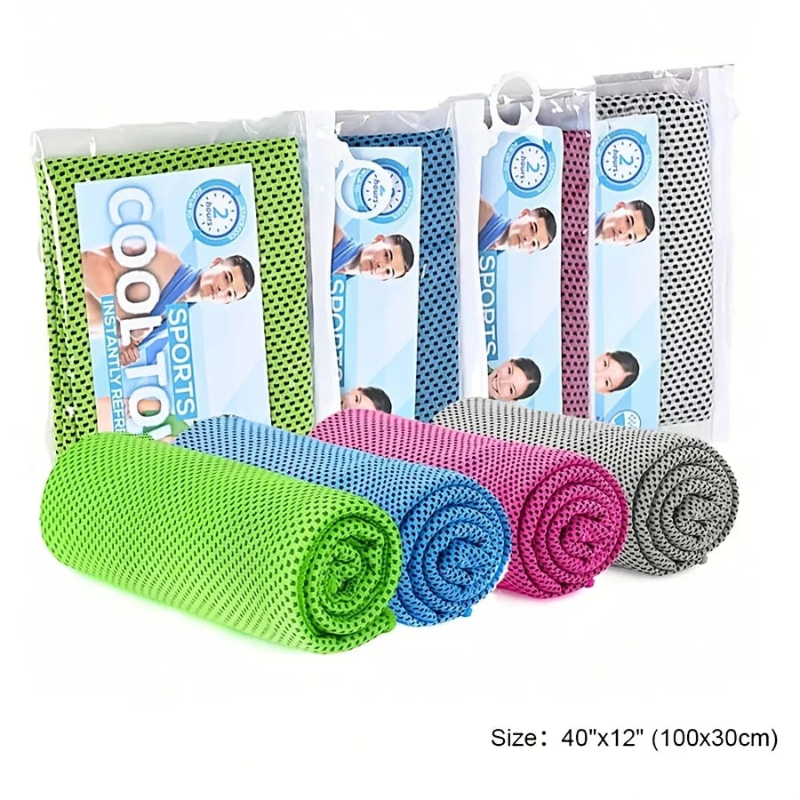 Sports Cooling Towels 4-Pack – Instant Cooling for Gym, Yoga & Outdoor