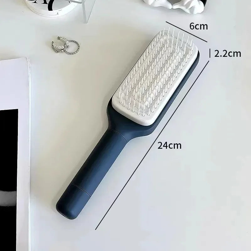 Self-Cleaning Hairbrush – One-Click Hair Removal Detangling Brush