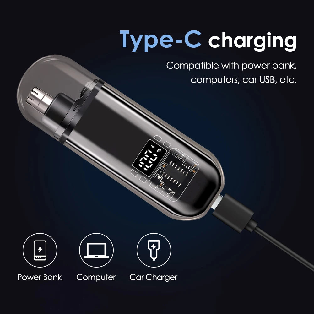 Electric Nose Hair Trimmer Mini Implement Shaver Clipper for Men Women Ear Neck Eyebrow Trimmer Shaver Man's Clean Trimer