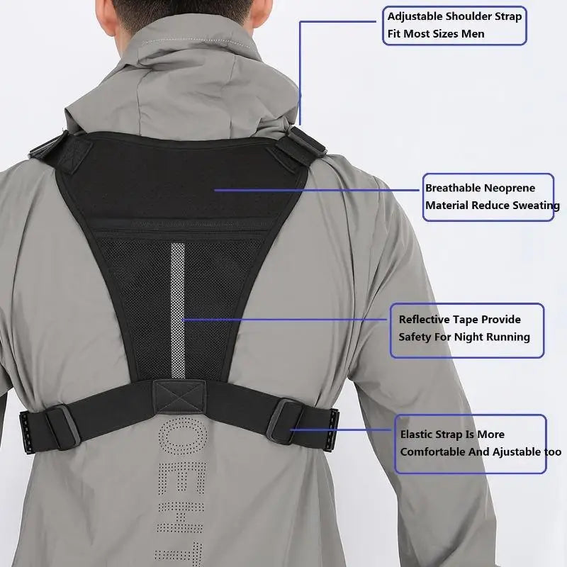 Tactical Running Vest Bag – 6-Pocket Chest Pack for Running & Hiking