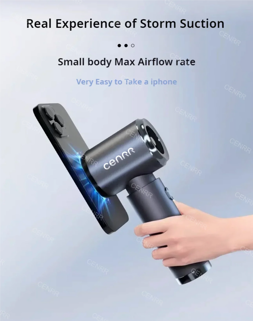 CENRR Car Vacuum Cleaner 210,000PA | Powerful Handheld Wireless Blower