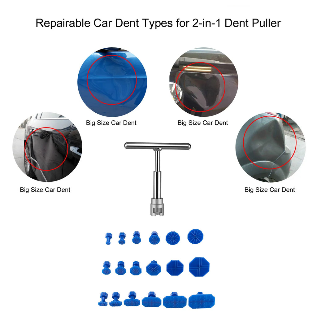 T-Handle Dent Repair Kit with 18 Glue Tabs