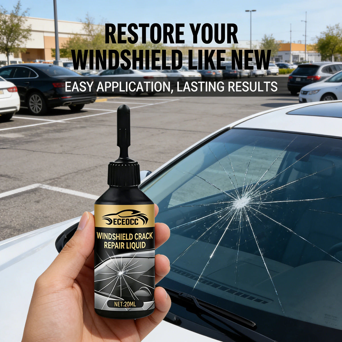 Auto Glass Repair Kit | Windshield Crack & Chip Repair Liquid