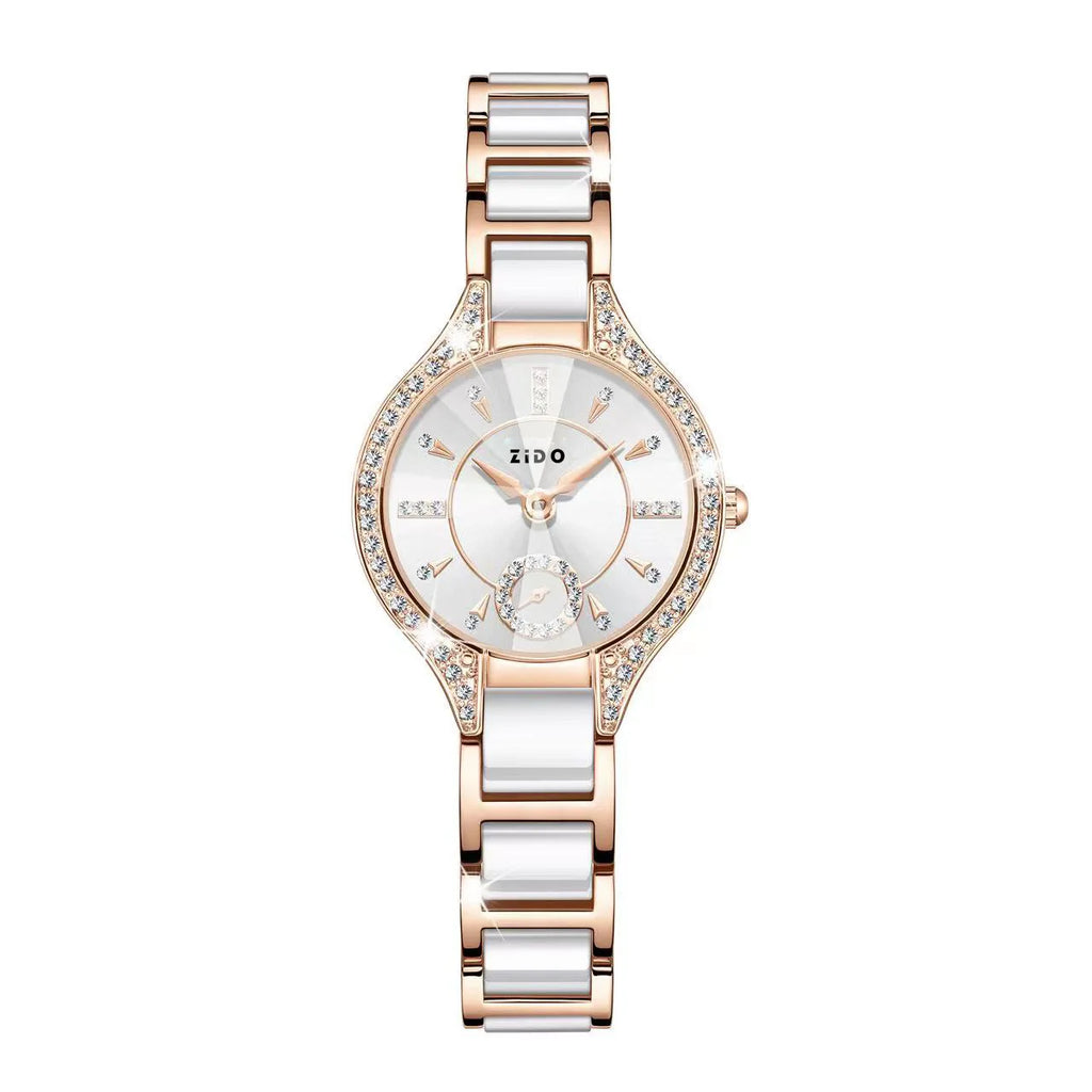 Retro Diamond Women's Watch – Waterproof Light Luxury Stainless Steel