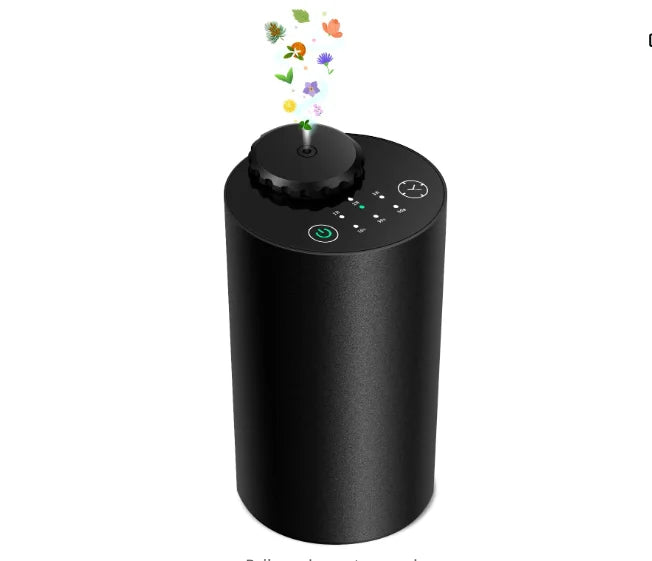 Rechargeable Waterless Essential Oil Diffuser Cordless Aromatherapy Car Diffuser with Timing Setting and 3 Fragrance Levels