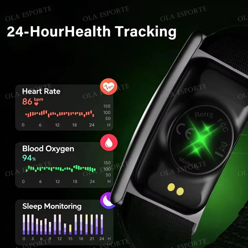 Smart Fitness Bracelet – No Screen | IP68 Waterproof | Heart Rate & Health Monitor