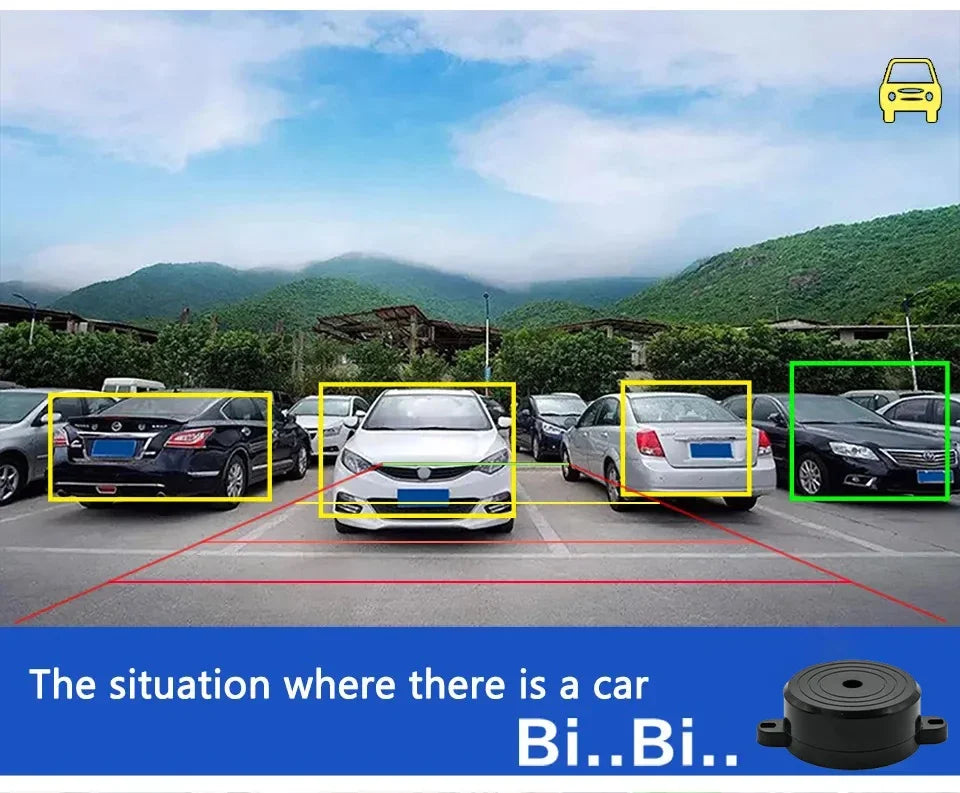 AI Smart Backup Camera | 170° Fisheye AHD 1080P with ADAS Obstacle Detection