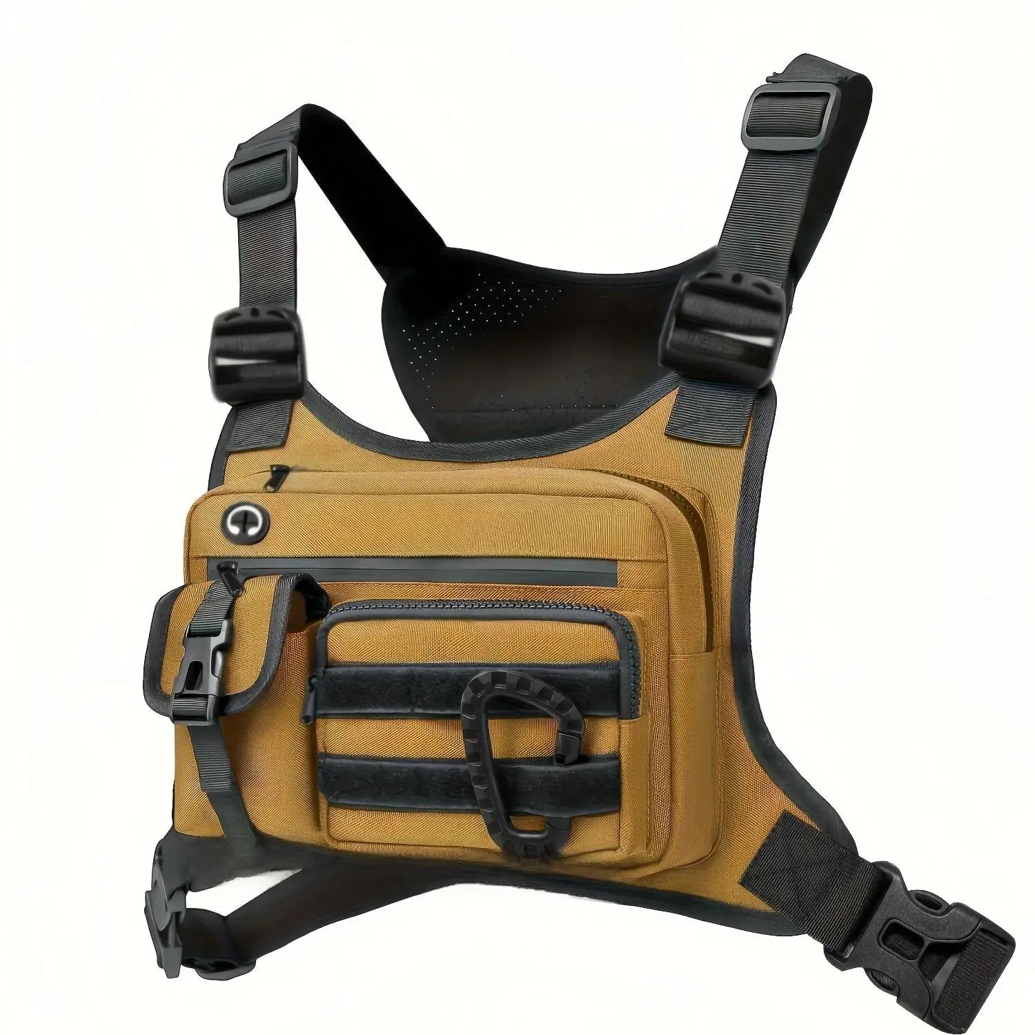 Tactical Running Vest Bag – 6-Pocket Chest Pack for Running & Hiking